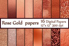 Rose Gold foil Glitter papers Product Image 1