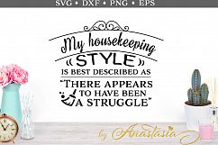 My housekeeping style SVG cut file Product Image 1