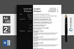 Black White Elegant Resume / CV  Product Image 1