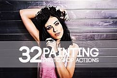 32 Watercolor Painting Photoshop Actions Collection (Action for photoshop CS5,CS6,CC) Product Image 1