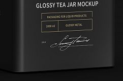 Black Tea Jar Mock-up Product Image 5
