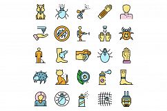 Mite icons set vector flat Product Image 1