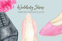 Watercolor Collection wedding shoes, wedding shoes clipart Product Image 6