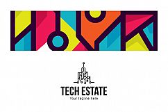 Tech Estate -  High Profile Property Projects Real Estate Stock Logo Template for Engineering &amp; Builder Groups Product Image 3