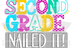 Second Grade Nailed It - Girl SVG Product Image 2