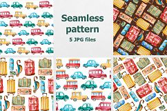 Watercolor travelling by car Product Image 4