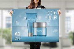 10 Poster Mock-Up Female Model Product Image 7