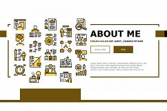 About Me Presentation Landing Header Vector Product Image 1