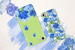Blue bearded iris PNG watercolor set Product Image 6