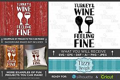 Turkey and Wine Feeling Fine Svg File - 6005 Product Image 1