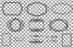 Digital Frames, Borders Clip Art, Digital Labels silhouette Product Image 2