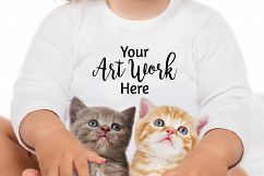 Toddler Shirt Mockup with kittens Product Image 3