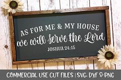 As For Me And My House-Digital Cutting File - SVG, DXF, PNG Product Image 1