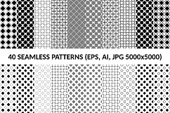 40 Seamless Square Patterns (AI, EPS, JPG 5000x5000) Product Image 1