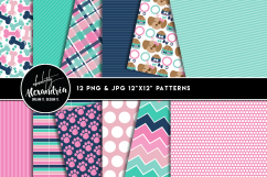 Posh Puppy Clipart Graphics &amp; Digital Paper Patterns Bundle Product Image 2