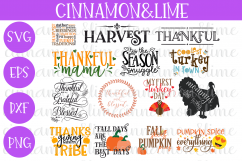 Thanksgiving Fall Bundle of 14 SVG Cut Files Product Image 1