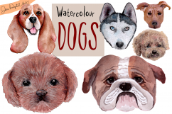 Hand Painted Watercolor Dogs | Clip Art | PNG/JPEG Product Image 1