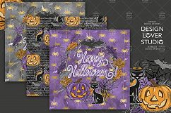 Happy Halloween digital paper pack Product Image 5