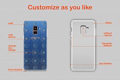 Samsung Galaxy A8 2018 UV TPU Clear Case Mockup Back View Product Image 2