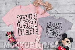 Mommy and Me Mockup, Crew Neck Mockup, Parent Child Mockup Product Image 1