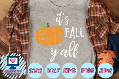 it&#039;s fall y&#039;all svg, Pumpkin svg, fall svg Product Image 1