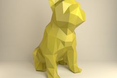French Bulldog, Papercraft Bulldog, Paper Dog, Paper Animals, Papertoy, Home Decor, Frenchie, 3D papercraft model, lowpoly DIY, hobby idea Product Image 2