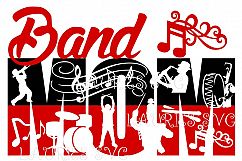 BAND MOM SVG,EPS,DXF,PNG,JPG Product Image 1