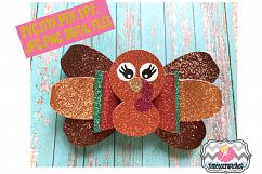 Thanksgiving Turkey Hair Bow Template Product Image 1
