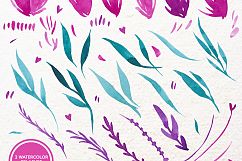  Watercolor Flowers Clip-Art Set  Product Image 3