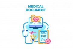 Medical Document Vector Concept Color Illustration Product Image 1