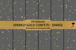Sparkly Gold Confetti (Sparse) - transparent backgrounds Product Image 1