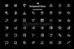 Mobile Tempered Glass Features Icons Set Product Image 2
