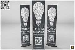 Elliptical Totem Display Mockup Product Image 2