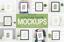 10 Poster &amp; Picture frame mockups, White &amp; Black frames Product Image 1