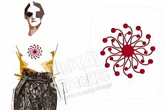 Snowflake Machine Embroidery Design Winter Star 3 Sizes Product Image 1