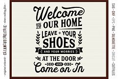 Leave Shoes and Worries at the Door - entry/mudroom sign svg Product Image 1