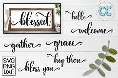 Script Word Bundle for Canvas Signs Product Image 1