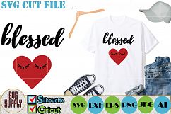 Blessed Heart SVG Cut file Product Image 1