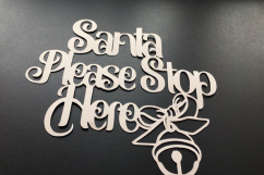 Santa Please Stop Here Papercutting Template Product Image 1
