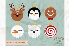 Christmas ball characters in SVG,DXF,PNG,EPS format Product Image 1