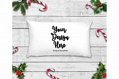 Throw Pillow Mockup Bundle 6 Images, Pillow Flat Lay Display Product Image 6