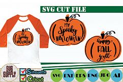 Fall and Halloween Pumpkin SVG Cut File Product Image 1