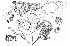 spring elements hand drawing vector Product Image 1