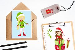 Elves and Gifts graphics and illustrations Product Image 4