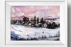 Countryside Watercolor Landscapes Product Image 9