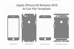 Apple iPhone 6S Decal Cut file Vector Template 2015 Product Image 1