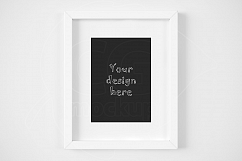 White matted frame 5x7 inch mockup Product Image 1