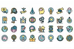 Innovation icons set vector flat Product Image 1