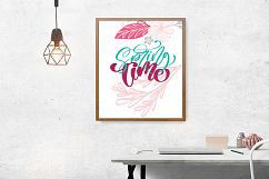 Spring vector lettering &amp; floral greeting card Product Image 12