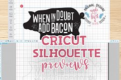 When in Doubt add Bacon Cutting File (SVG, DXF, PNG) Product Image 2
